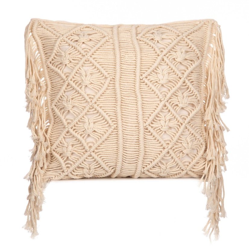 MACRAMÉ povlak na polštář Touha tvořit 40x40 cm