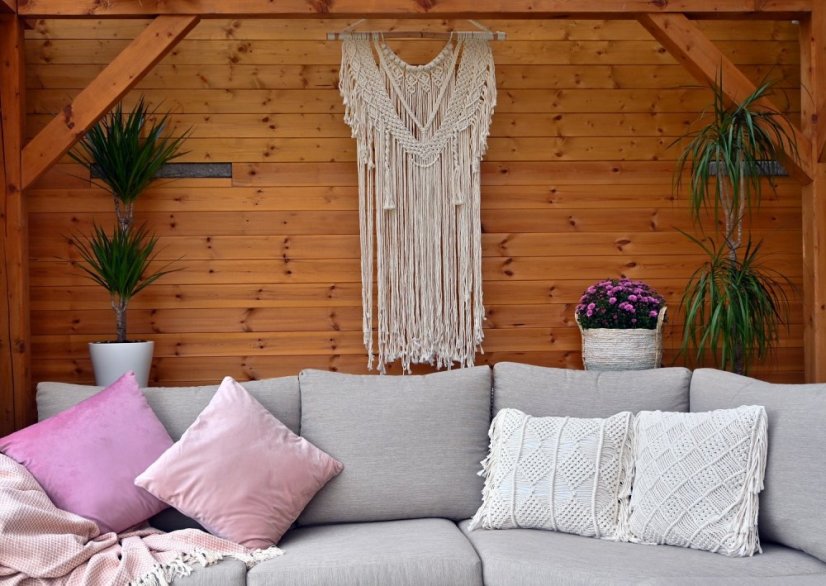 Závěsné MACRAMÉ Jsem svá 62 cm