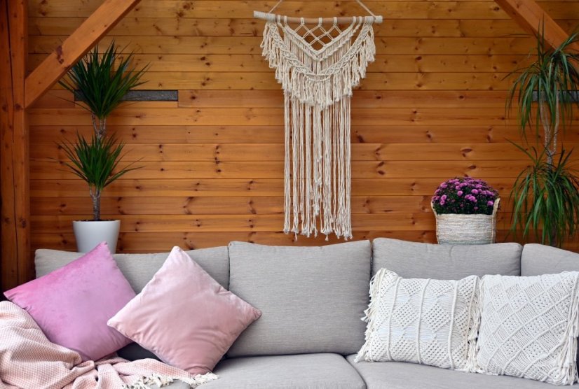 Závěsné MACRAMÉ Teď a Tady 62 cm